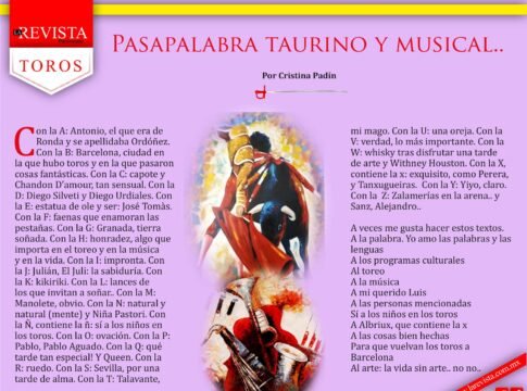 Pasapalabra taurino y musical...