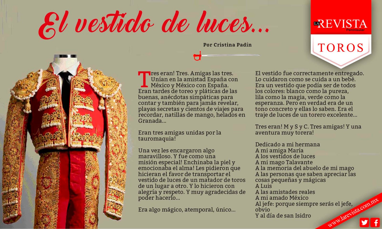 El vestido de luces...