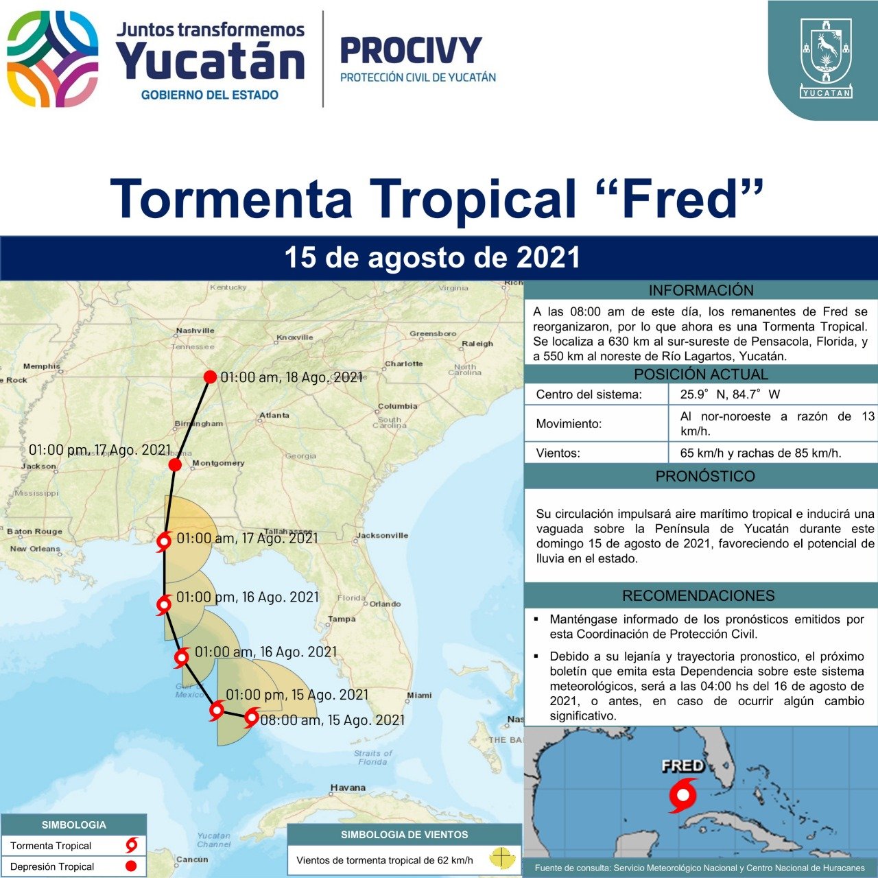 Anticipa Procivy lluvias intensas por influencia de dos sistemas tropicales