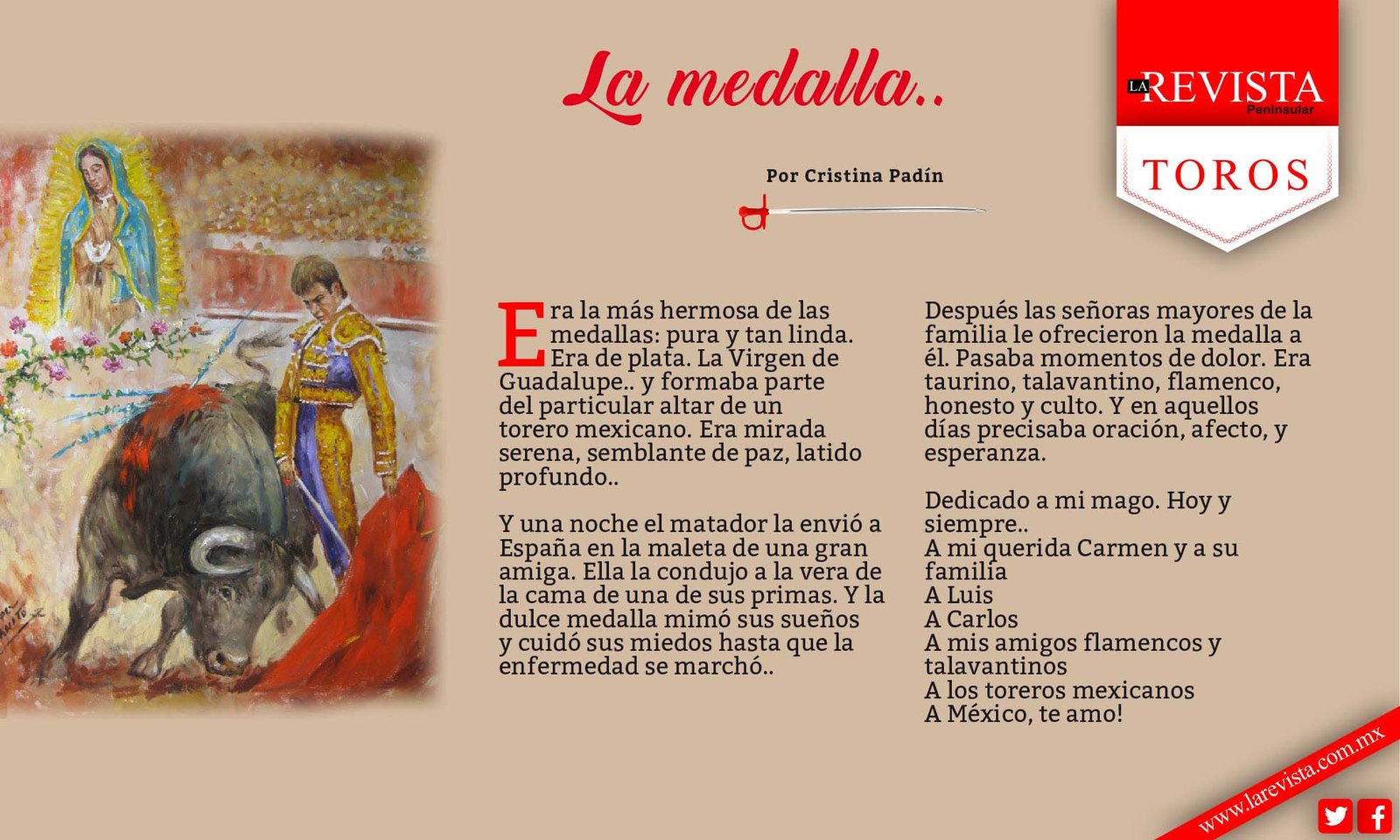 La medalla..