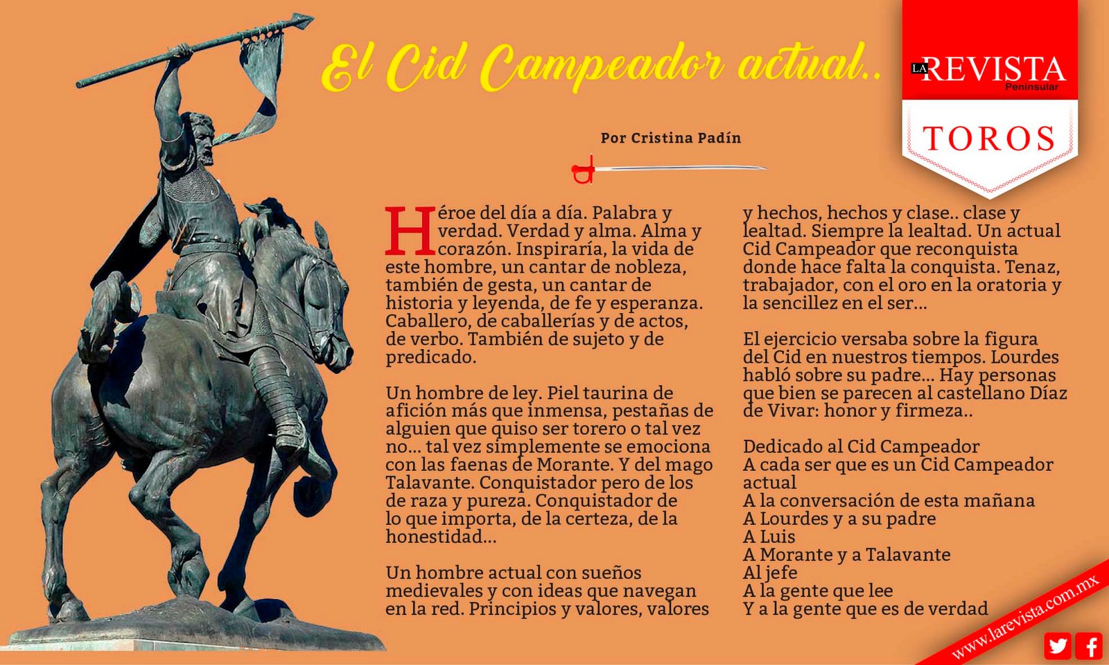 El Cid Campeador actual..