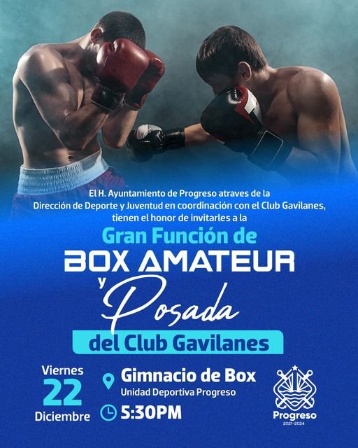 Ayuntamiento de Progreso invita a gran función de Box Amateur