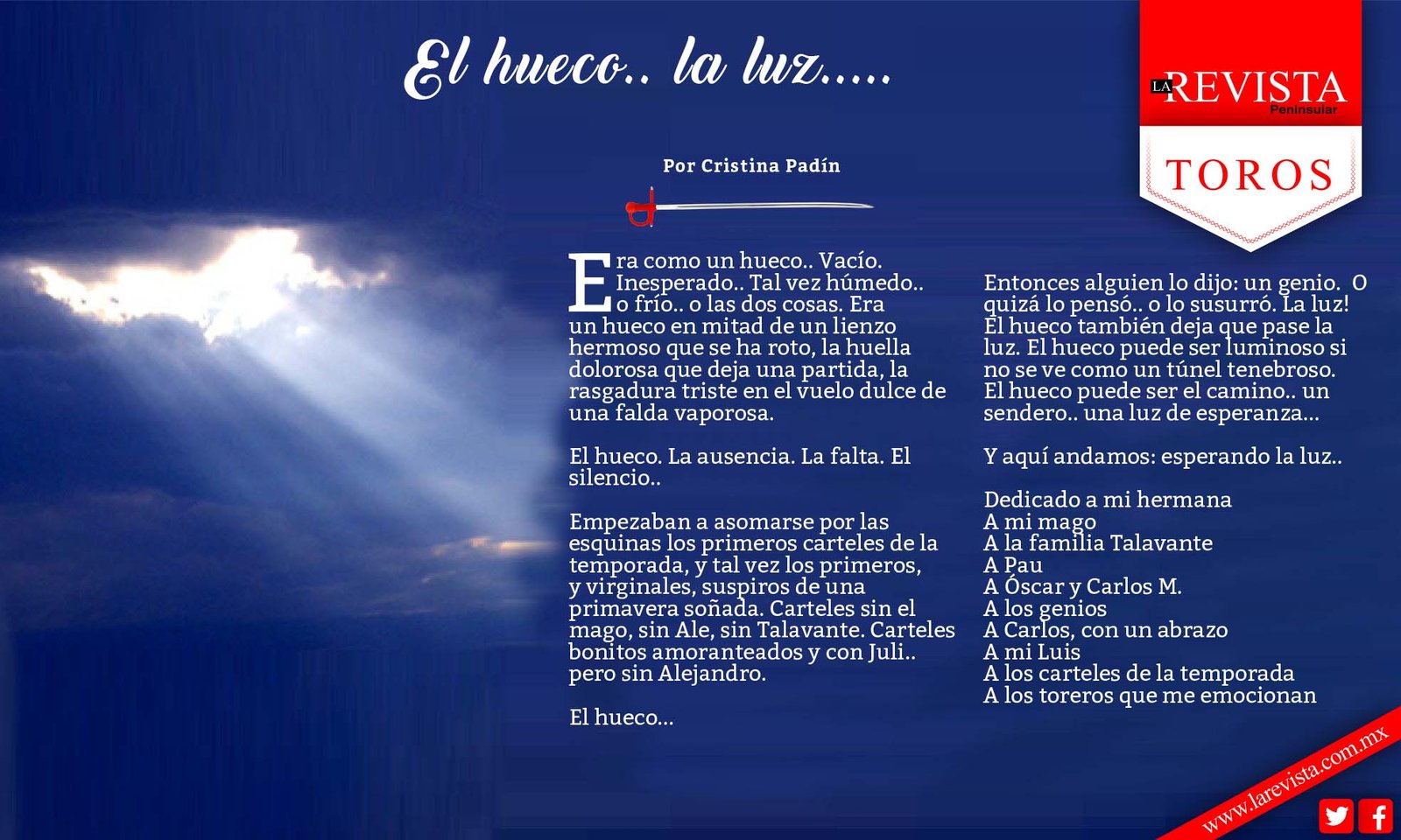 El hueco.. la luz..