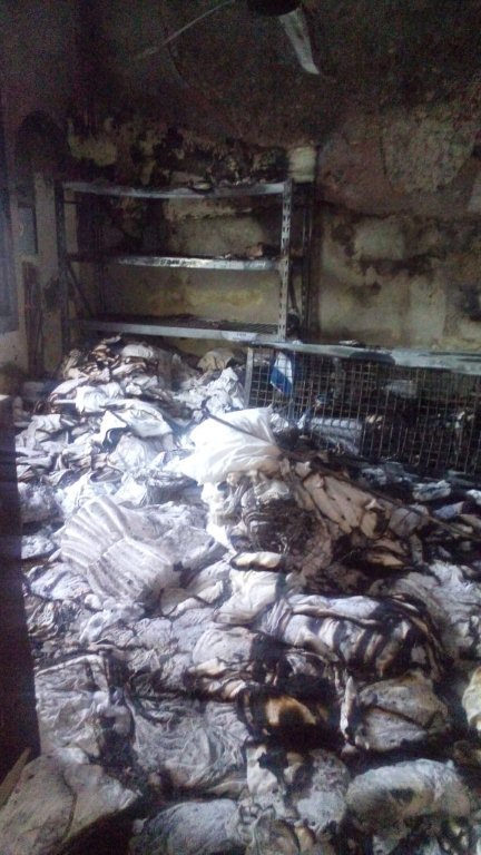 Incendio en una lavandería industrial