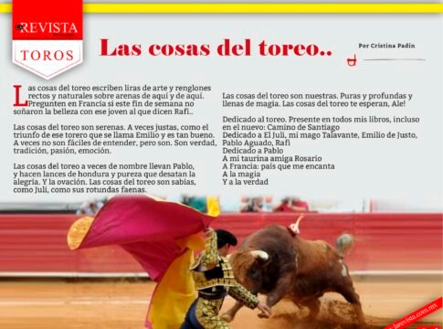 Las cosas del toreo..