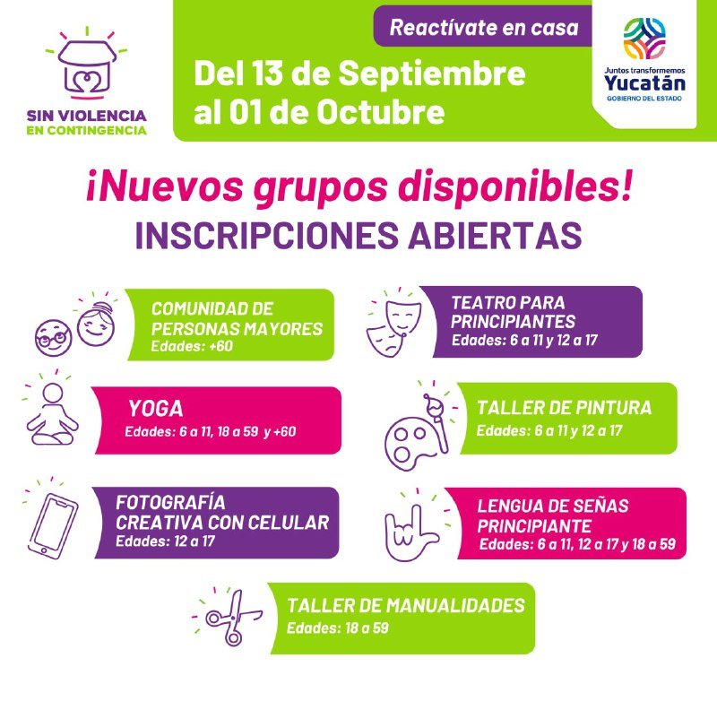 Gobierno del Estado ofrece actividades virtuales para toda la familia