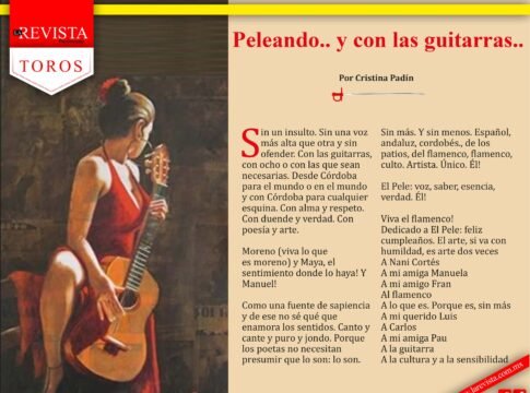 Peleando... y con las guitarras...