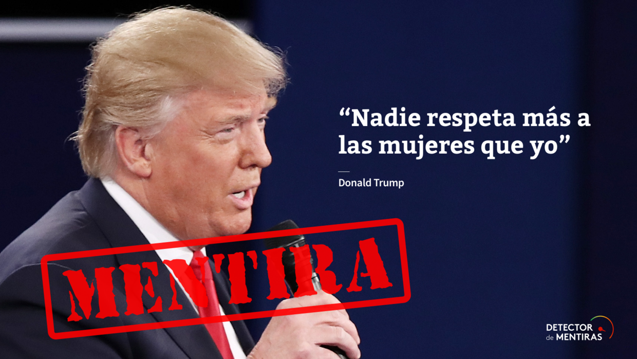 Las ocho mentiras y engaños de Trump en el segundo debate presidencial