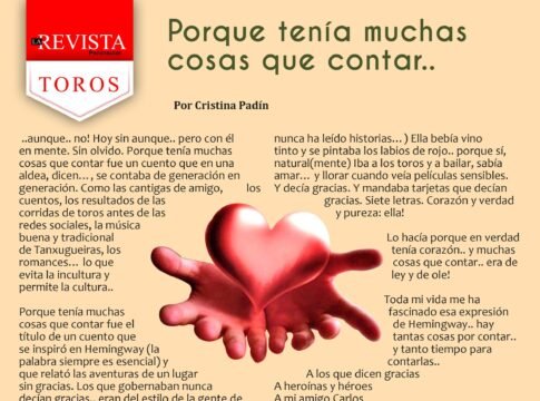 Porque tenía muchas cosas que contar...