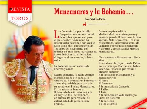 Manzanares y la Bohemia…