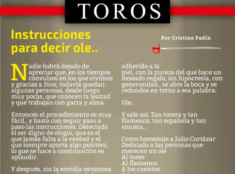 Instrucciones para decir ole..