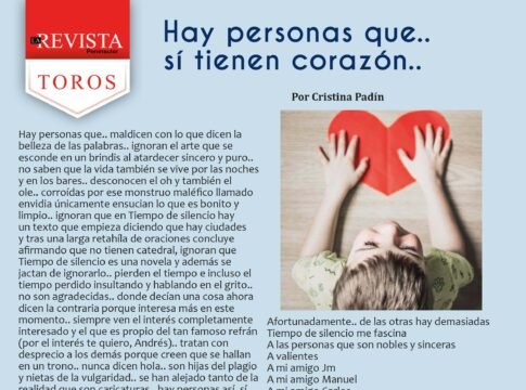Hay personas que... sí tienen corazón...