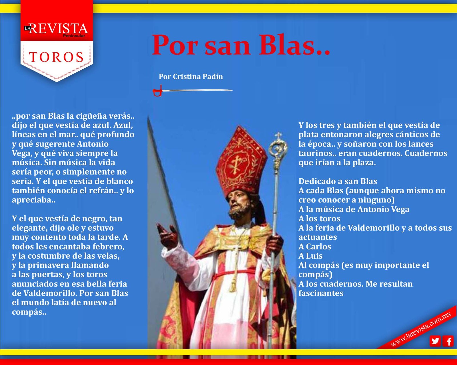 Por san Blas...