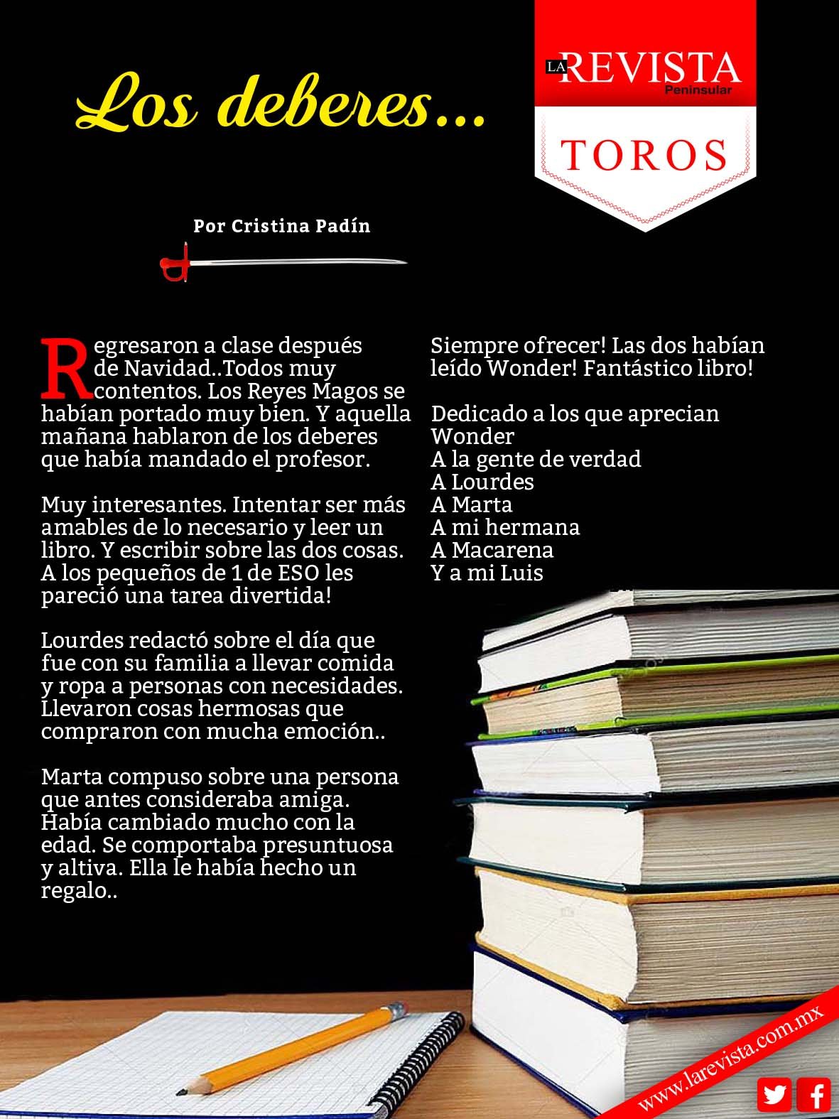 Los deberes...