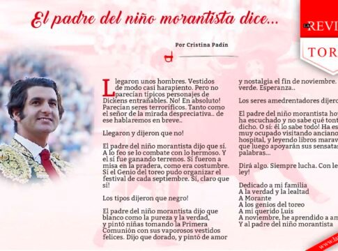 El padre del niño morantista dice...