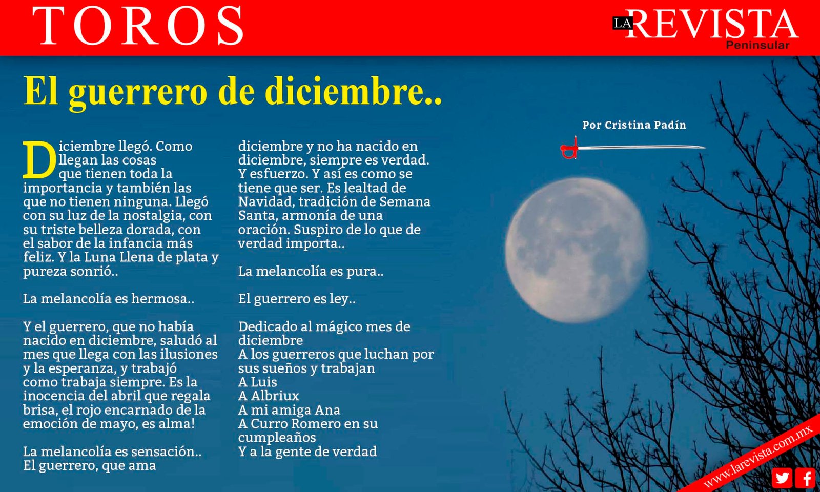 El guerrero de diciembre..