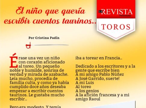 El niño que quería escribir cuentos taurinos
