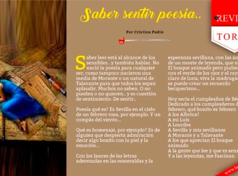 Saber sentir poesía..