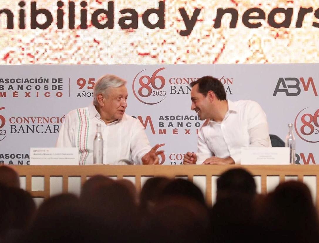¡PRESIDENTE! En la 86ª. Convención Bancaria de la ABM AMLO destapa al Gobernador Mauricio Vila