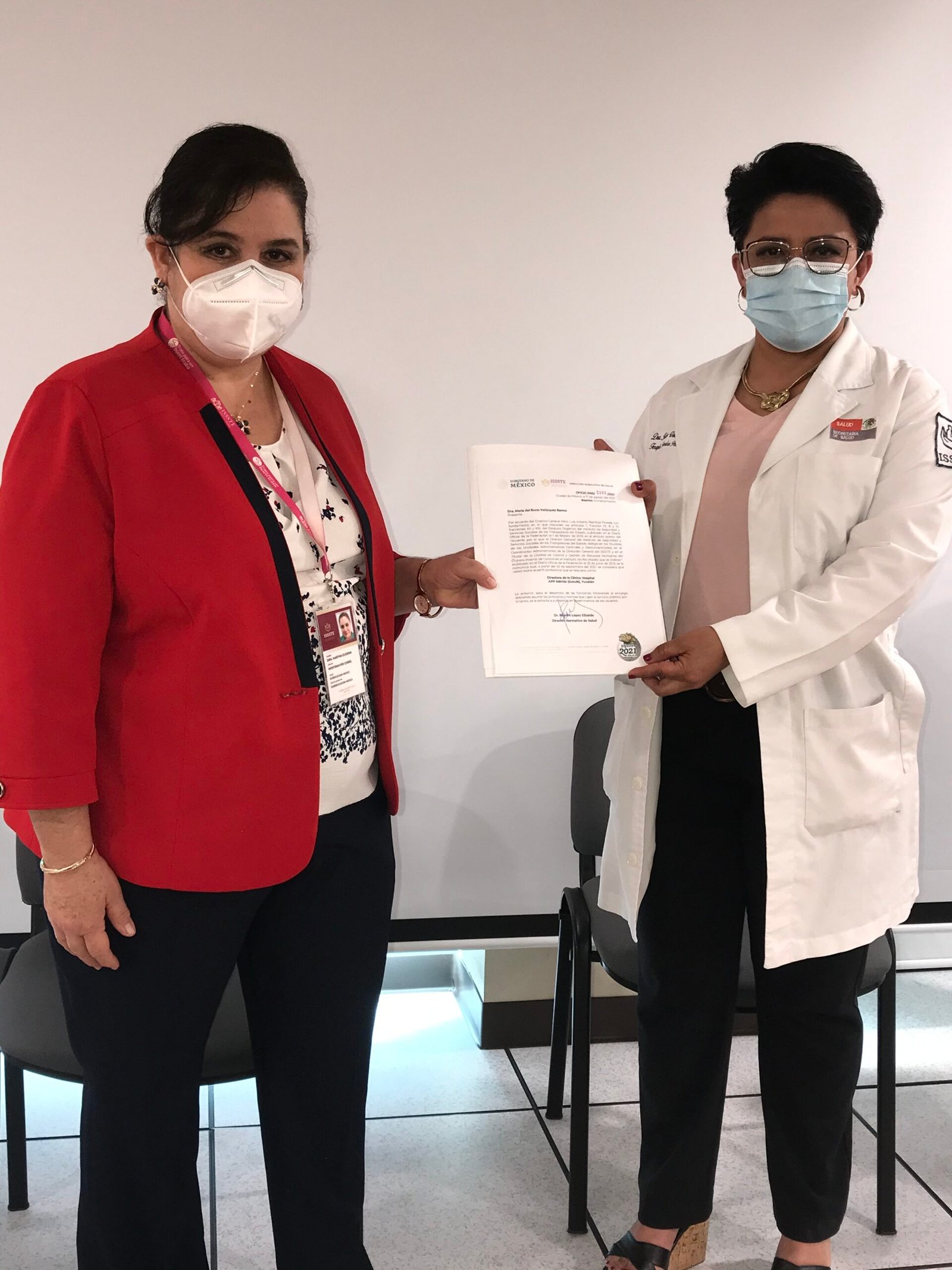 Nueva directora  de la clinica-hospital app del ISSSTE  En Susulá Dra. Maria Del Rocio Velazquez Ramos