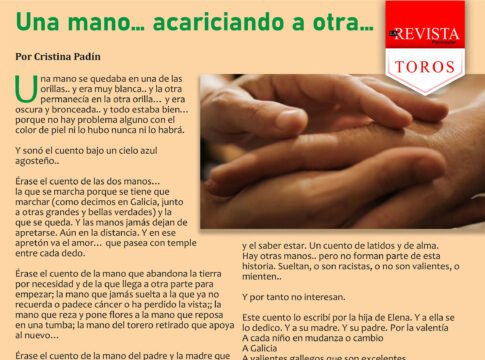 Una mano... acariciando a otra...