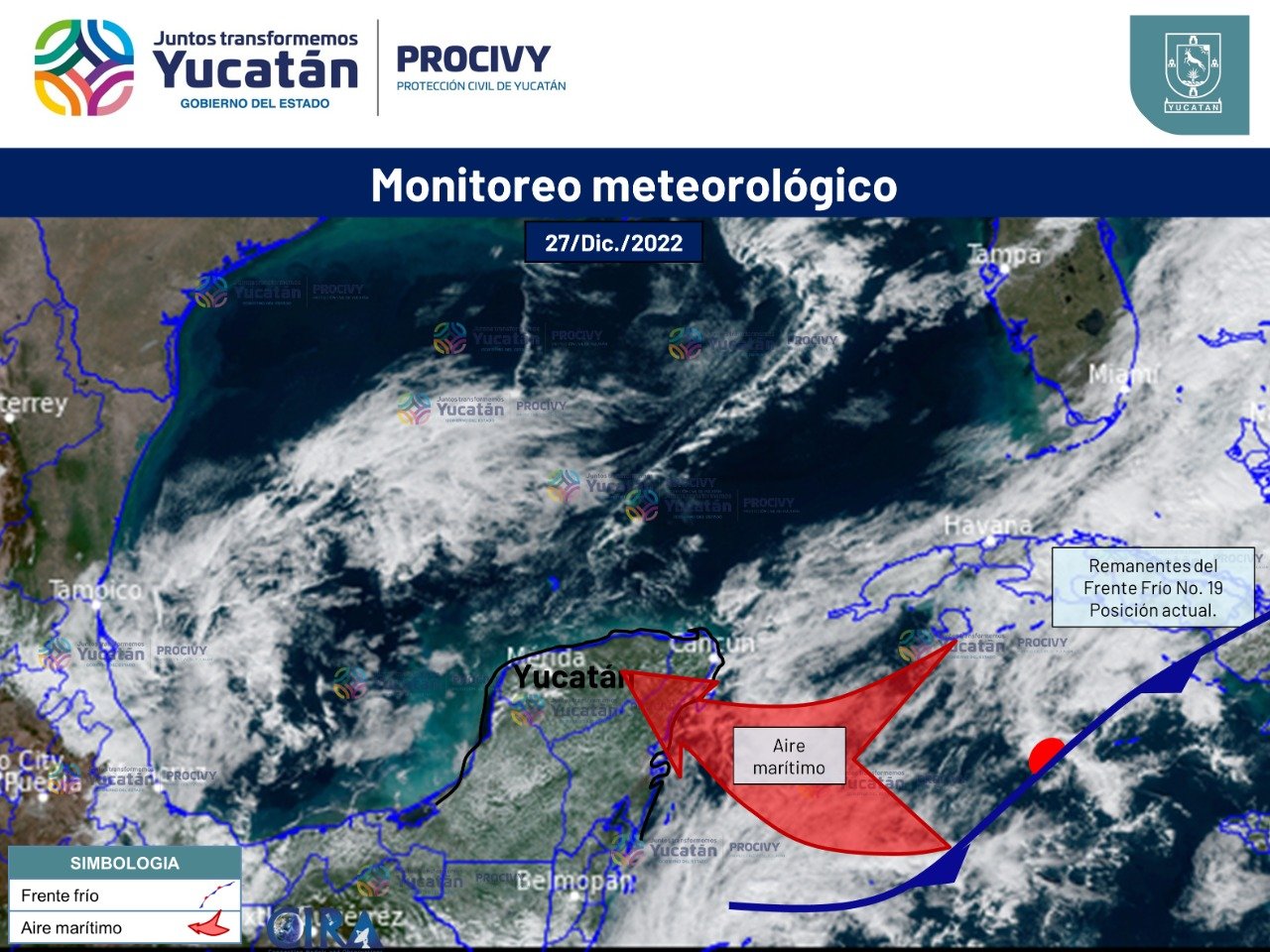 Se disipa frente frío No. 19; recibiremos 2023 en condiciones templadas: Procivy