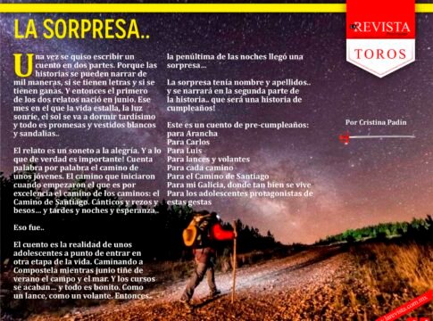 La sorpresa...