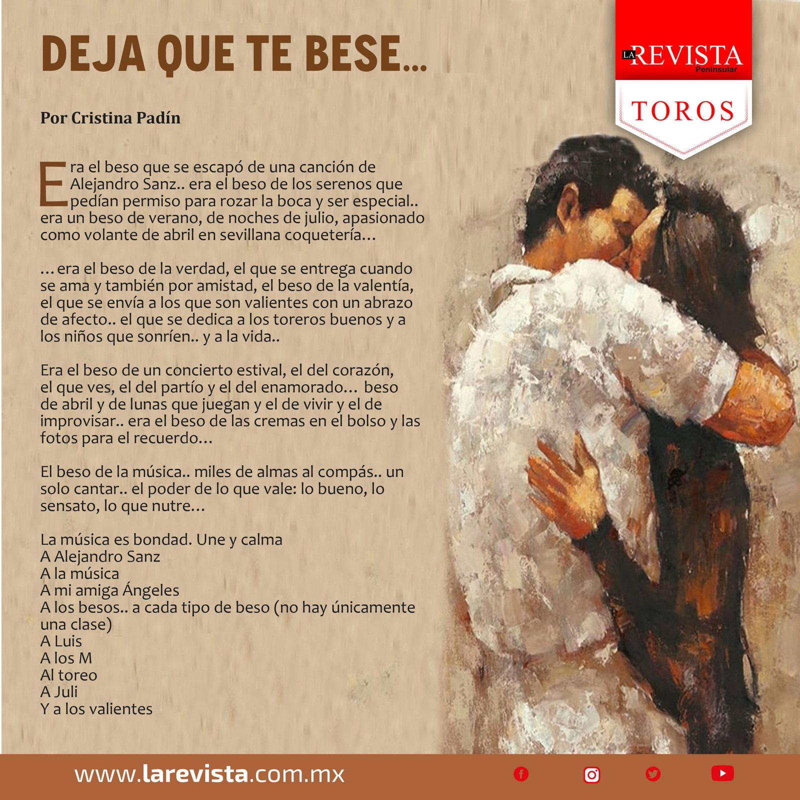 Deja que te bese...