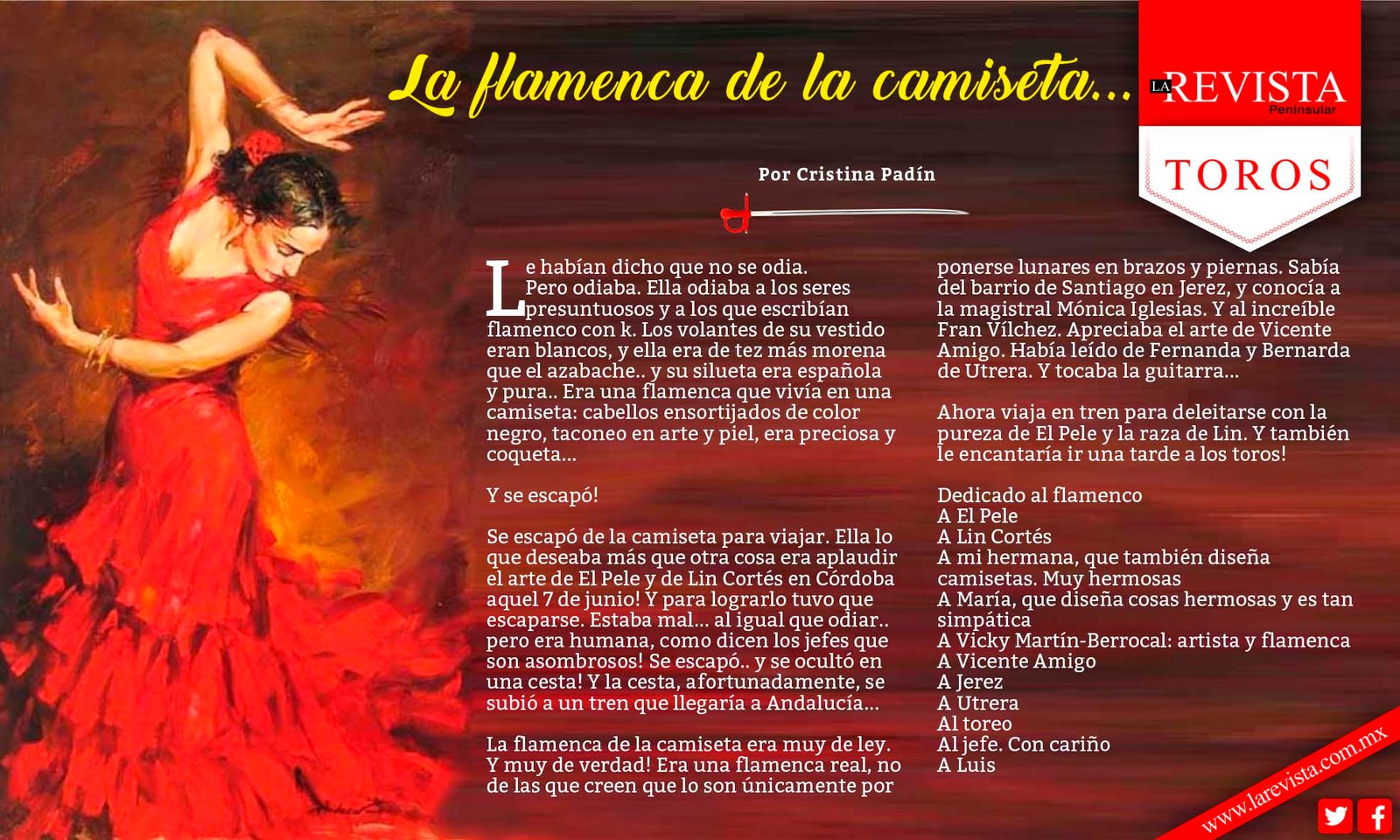 La flamenca de la camiseta...