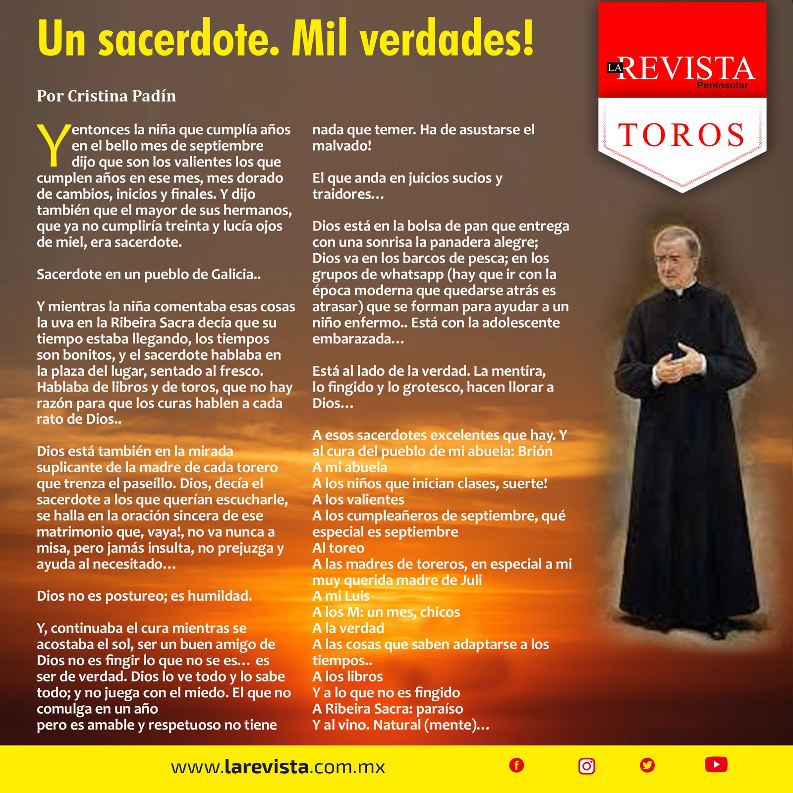 Un sacerdote. Mil verdades!!!