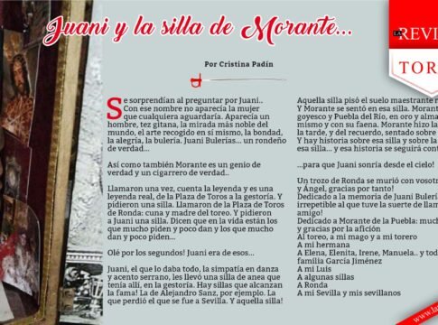 Juani y la silla de Morante..