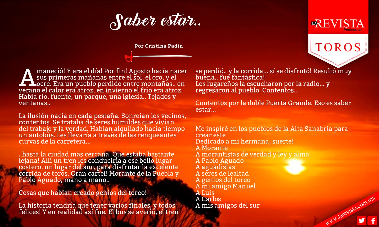 Saber estar..