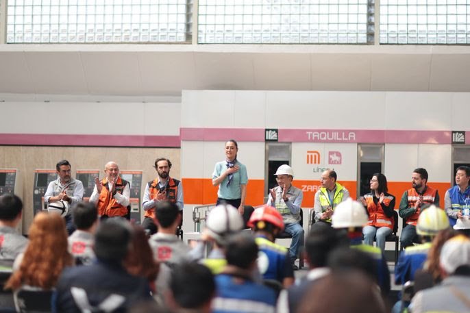 Claudia Sheinbaum encabezó la entrega de la obra del primer tramo de la Nueva Línea 1 del Metro