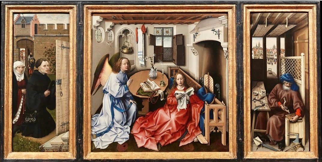 La composición atípica en  “La Anunciación”, de Robert Campin