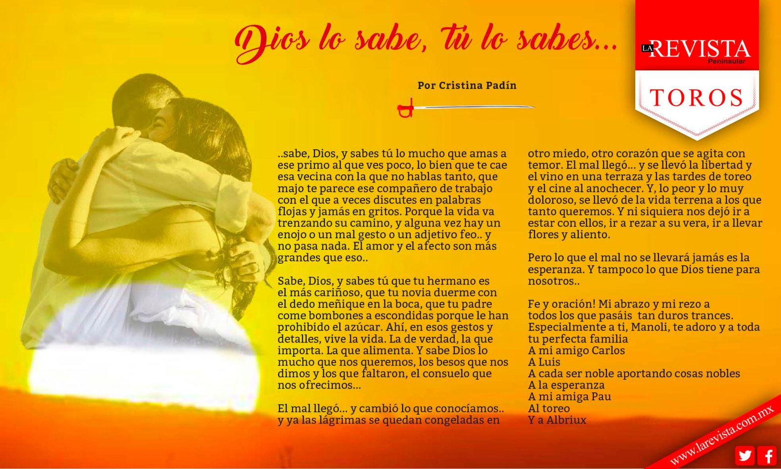 Dios lo sabe, tú lo sabes...
